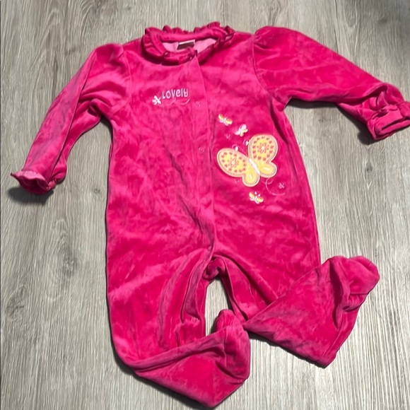 Y2K Baby Mode Lovely Pink Butterfly Kids One Piece 24M - Picture 1 of 1